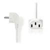 Image de Nedis Câble d'alimentation pour PC, moniteur et onduleur blanc - 3 mètres