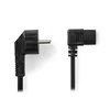 Image de Nedis Câble d'alimentation coudé pour PC, moniteur et onduleur noir - 5 mètres