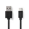 Image de Nedis Câble USB-C / USB-A - 1 m (Noir)