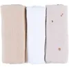 Image de Lot de 3 langes en mousseline Bali, Moka & Snow (70x70 cm)