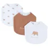 Image de Set 3 bavoirs mousseline Elephants