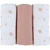 Image de Lot de 3 langes en mousseline bio Fleurs d'Antan (70x70 cm)