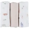 Image de Lot de 3 langes en mousseline bio Dino (70x70 cm)