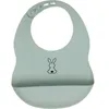Image de Bavoir en silicone à poche vert sauge