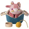 Image de Peluche sonore Jeanne le chat et son panier