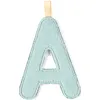 Image de Lettre phosphorescente en tissu à suspendre A Bleu