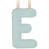 Image de Lettre phosphorescente en tissu à suspendre E Bleu