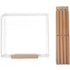 Image de Kit de pieds longs pour chaise haute Evolu + repose-pieds en bois naturel blanc