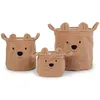 Image de Lot de 3 paniers Teddy beige