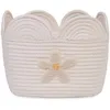 Image de Panier de rangement Fleur écru (30 x 20 cm)