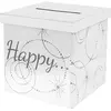 Image de Tirelire Happy blanche CH4625 1