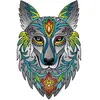 Image de Puzzle 180 piÃ¨ces : Rainbow Wooden Puzzle LOUP
