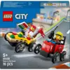 Image de Pack de bolides de course : camion de pizza contre camion de pompiers LEGO City 60458