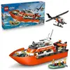 Image de Le bateau de sauvetage et l’hélicoptère des garde-côtes LEGO City 60504