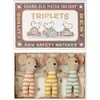 Image de Triplés Bébés Souris dans leur boîte assortie