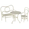 Image de Table banc & chaise Souris Small Blanc cassé