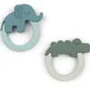 Image de Lot de 2 anneaux de dentition Deer friends vert et bleu