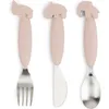 Image de Set de 3 couverts Easy-grip Deer friends Rose