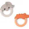 Image de Lot de 2 anneaux de dentition Deer friends papaye et sable