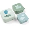 Image de Lot de 3 boîtes à goûter Happy clouds vert (0,54 L)