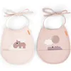 Image de Bavoir petit lot de 2 Happy clouds rose