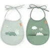 Image de Bavoir petit lot de 2 Croco vert