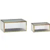 Image de Boîtes vitrine Hubsch Interior Ripple (x2) Beige 15x10x7/21x14x9 cm 151102