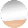Image de Miroir mural ronde Hubsch Interior Crescent Marron 50 cm 880417F