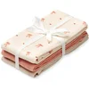 Image de Lot de 3 langes bébé en mousseline Bows (70 x 70 cm)