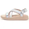 Image de Sandales femme Woden Line Cross Bleu 38 WL931-272