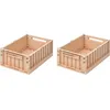Image de Lot de 2 caisses de rangement Weston M Tuscany rose