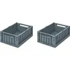 Image de Lot de 2 caisses de rangement Weston M Whale blue