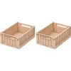 Image de Lot de 2 caisses de rangement Weston S Tuscany rose
