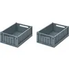 Image de Lot de 2 caisses de rangement Weston S Whale blue