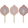 Image de Lot de 3 moules à glaces citron en silicone rose mix