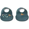 Image de Lot de 2 bavoirs en silicone Ember Arctic Sea