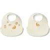 Image de Lot de 2 bavoirs en silicone Ember Elephant Crème de la crème