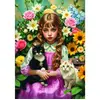Image de Puzzle 1000 piÃ¨ces : La fille aux chats
