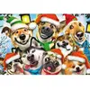 Image de Puzzle 500+1 piÃ¨ces en bois : Chiens en fÃªte