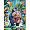 Image de Puzzle 500 pièces : Hippopotame heureux Timaro-20272