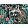 Image de Puzzle 1000 pièces : Raton laveur dans les fleurs Timaro-30851