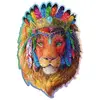 Image de Puzzle 250 pièces/40 formes en bois : Lion Mystique Woodencity-NB 0095-L