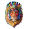 Image de Puzzle 250 piÃ¨ces/40 formes en bois : Lion Mystique