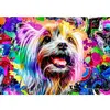 Image de Puzzle 505 piÃ¨ces/50 formes en bois : yorkshire terrier pop art