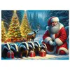 Image de Puzzle 150 pièces en bois : Père Noël et Blaireaux NB 0602-M