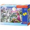 Image de Puzzle 120 pièces : Princesse et sa Licorne Castorland-13098