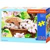 Image de Puzzle 120 pièces : Hérissons au printemps Castorland-B-13319-1