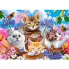 Image de Puzzle 120 pièces : Chatons avec des fleurs Castorland-B-13524-1