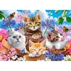 Image de Puzzle 120 piÃ¨ces : Chatons avec des fleurs