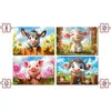 Image de 4 puzzles : Animaux mignons